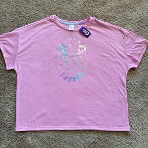 Sugar & Jade Girls Junior Size XXL 20/22 Short Sleeve Taurus Zodiac BoxyTee Pink